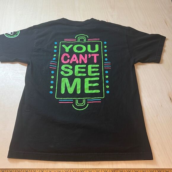 2013 WWE John Cena‎ Never Give Up Hustle T-Shirt Medium Black  Loyalty Respect - Picture 4 of 6